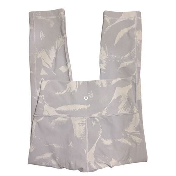 LULULEMON Wunder Under Crop High-Rise Full On Luon 21" in Flower Pop Sz. 4 - Picture 8 of 11